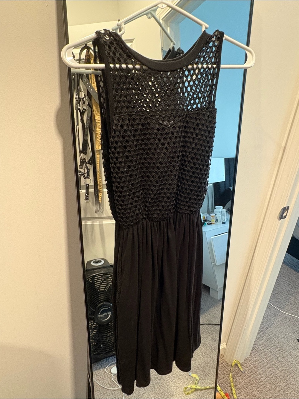 Midnight Hour Little Black Fishnet Dress